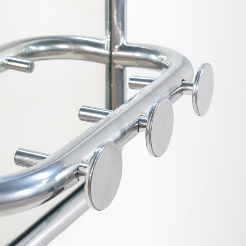 Retro Steel Rectangle Mirror, Chrome