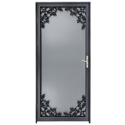 Grisham Deluxe Steel Security Door, 36" x 80" Iron Security Storm Door Conveys