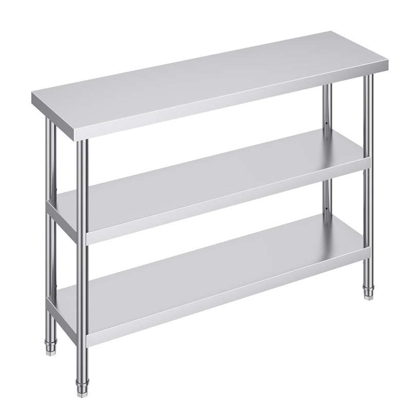 48" x 34" Stainless Steel Work Table Silver
