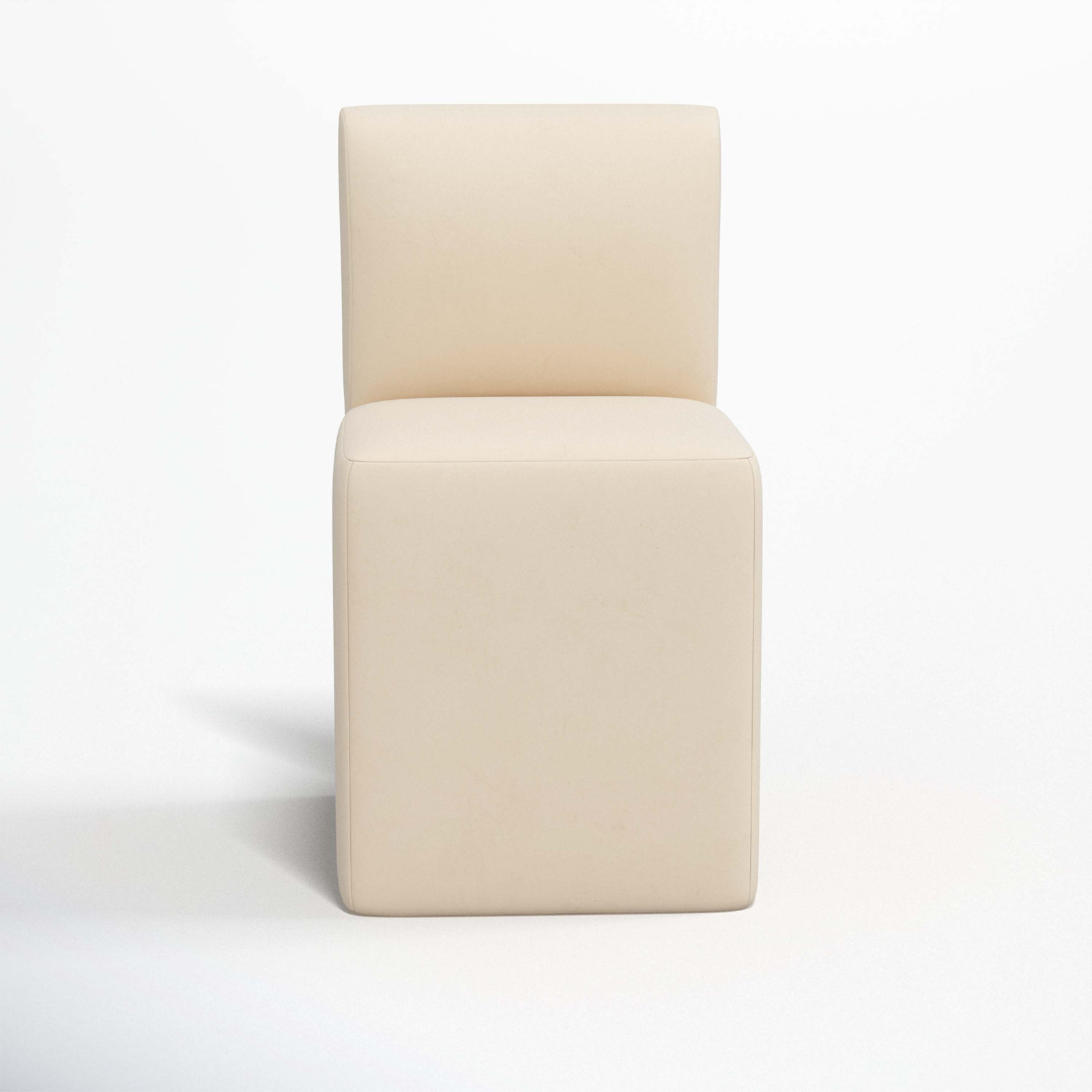 Mendy Linen Parsons Dining Chair, Classic Pearl Performance Velvet