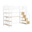 Lit mezzanine simple en métal avec escalier-1829096649