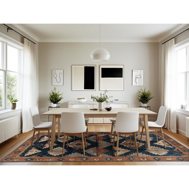 Tapis brun lavable à la machine, Rectangulaire 7 pi x 10 pi