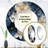 Semira Blue And White Adorned Violets - Violets Mirror, Blue Round Decorative Wall Mirror, Printed Metal Art-1478551619