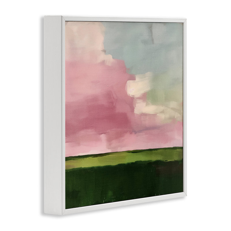  Art de la giclée rose par Svetlana Aleynikova, H 12 po x l 12 po, Estampe numérique encadrée blanc bord de mer