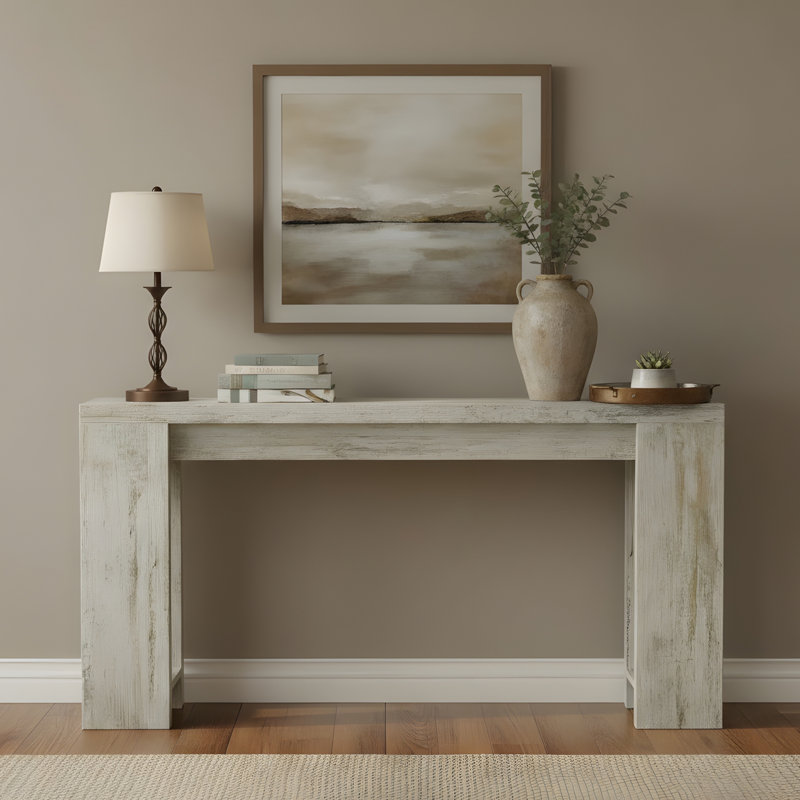Table d'entrée en bois, console, canapé