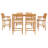 6 - Person Teak Wood Patio Dining Set with Rectangular Table