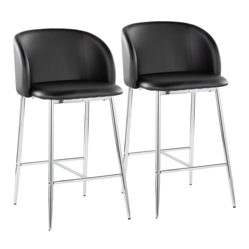  Tabouret de comptoir 26 po Terrance, Noir, noir, noir, noir, Noir, noir, noir, noir