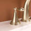 Robinet de lavabo de salle de bain 3 trous avec bonde escamotable et 2 poignées-120650293