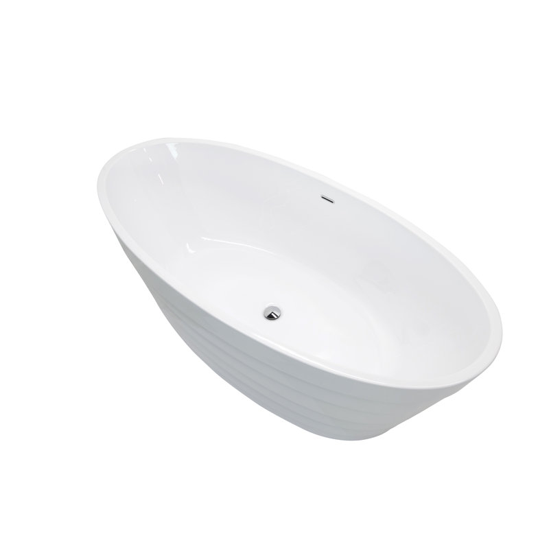Nimbus 66.75'' x 24.25'' Soaking Acrylic Bathtub