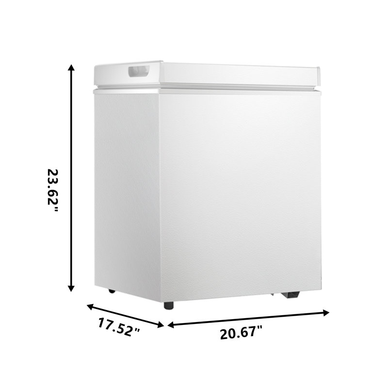 1.8 Cu.ft Deep Freezer, Chest Freezer with 2 Baskets, Fast Cooling, 7 Temps, Energy Saving, White