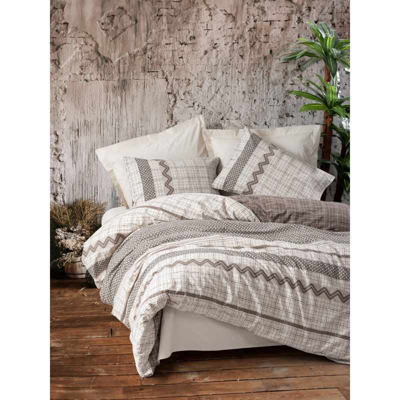Ensemble de housse de couette 100% coton Aeilt, Housse de couette simple + 1 taie d'oreiller 24 po
