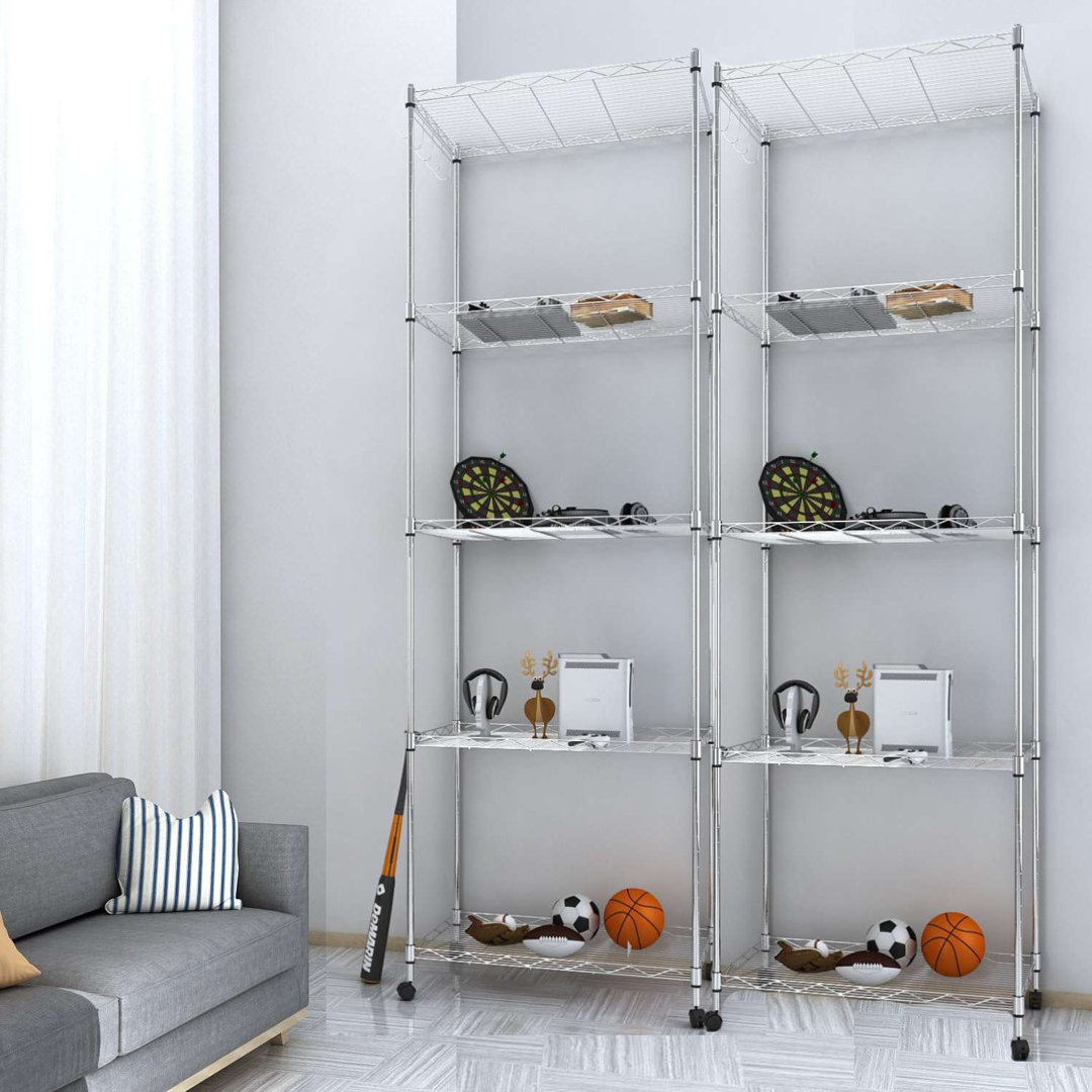 Ainslee 59cm W Powder Coated Steel Shelving Unit