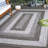 Burgan Woven Performance Machine Washable Performance Chevron Indoor/Outdoor Area Rug-405196610