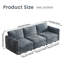 Large 3 person Sofa - Modern Style with Deep Plush Cushions, Comfortable for Living Room