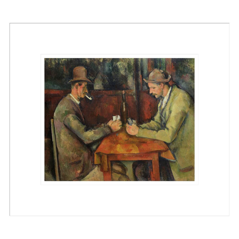 Les joueurs de cartes par Paul Cézanne, H 13,75 po x l 15,5 po