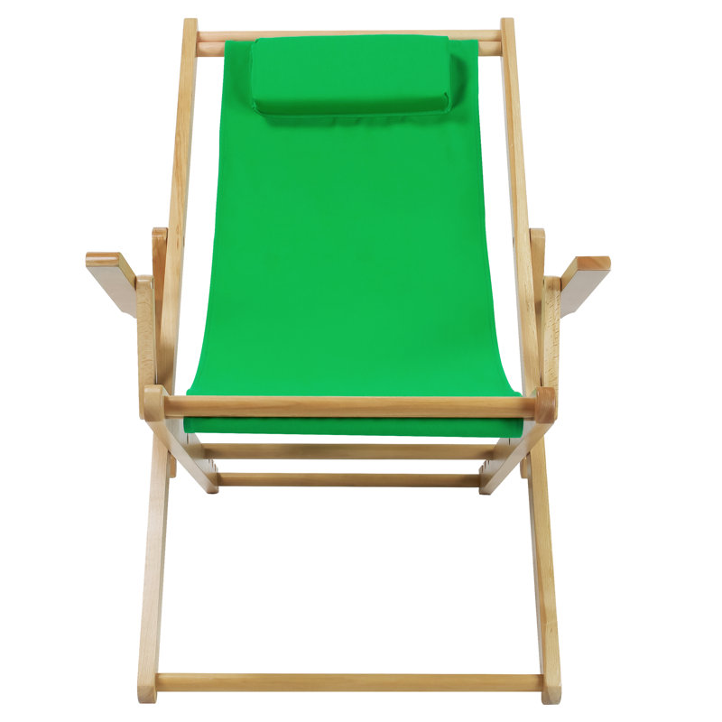 Chaise de plage inclinable Festus, Vert