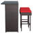 3PCS Patio Wicker Rattan Bar Set Table w/2 Turquoise Cushioned Stools-59049363-111465958