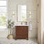 Meuble-lavabo à simple cuve 30 po en chêne brun foncé avec plateau en pierre composite à grain blanc-1930349675-1930349669