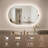 Ahmiyah Oval LED-Bathroom-Mirror/ Anti-Fog/ Dimmable/ Color Changing/ Bluetooth/ Tempered glass-857562216