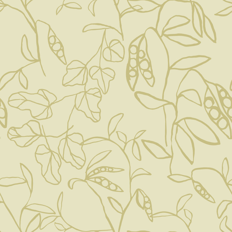 Floral Wallpaper by Susan Hable, Green