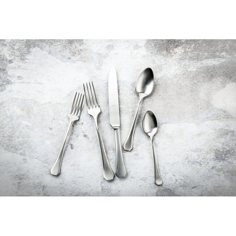 MEPRA MORETTO Stainless Steel Flatware Set, Ice Silver