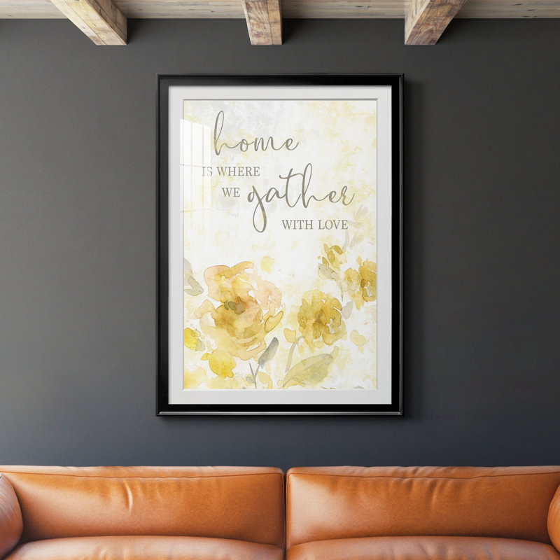 " Gather With Love ", Black Frame Paper, 30.5" H x 42.5" W x 1.5" D