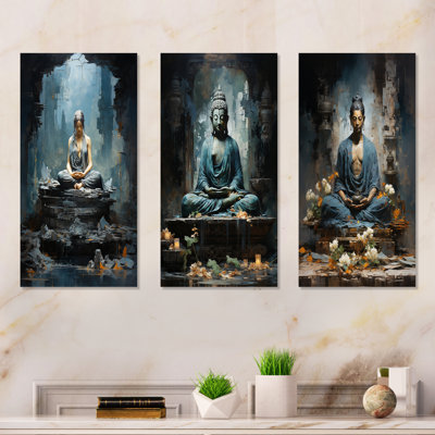 Ensemble de 4 décorations murales Dhyan Mudra