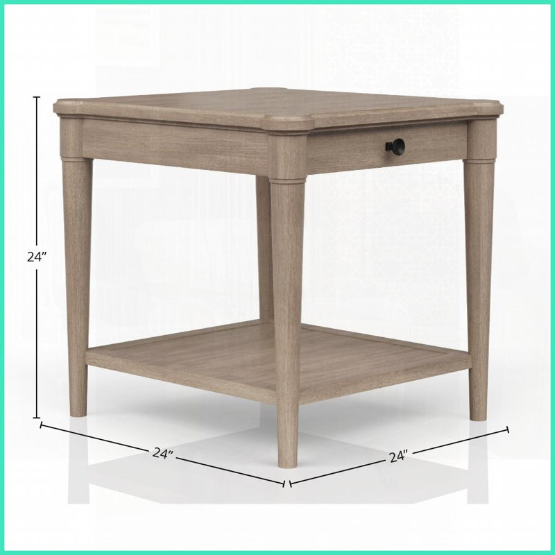 Table basse transitionnelle avec plateau de rangement Sand & Finish Tiroir - Peu encombrant pour le salon