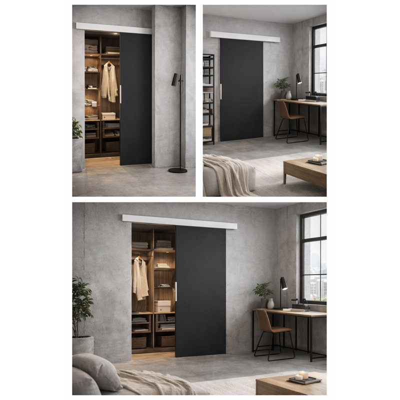 Door Malibu 1, 96cm x 205cm, Graphite Grey