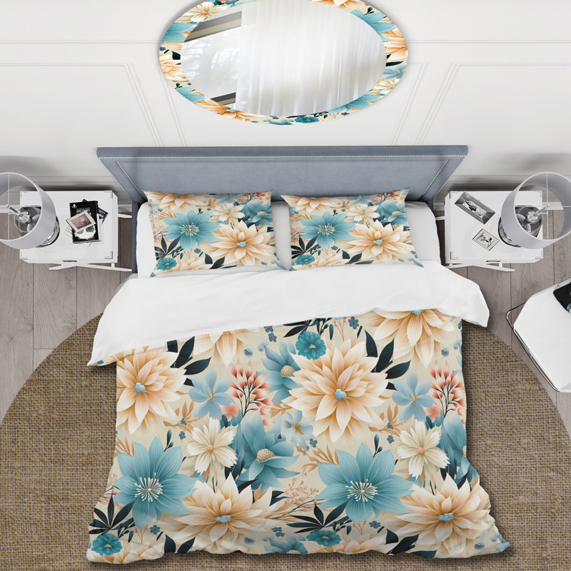 Ensemble de housse de couette Dav, Housse de couette pour grand lit et 2 taies décor