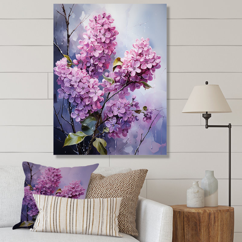 «Lilac Flowers in Full Glory II», reproduction sur toile, Toile tendue, H 44 po x l 34 po x P 1,5 po