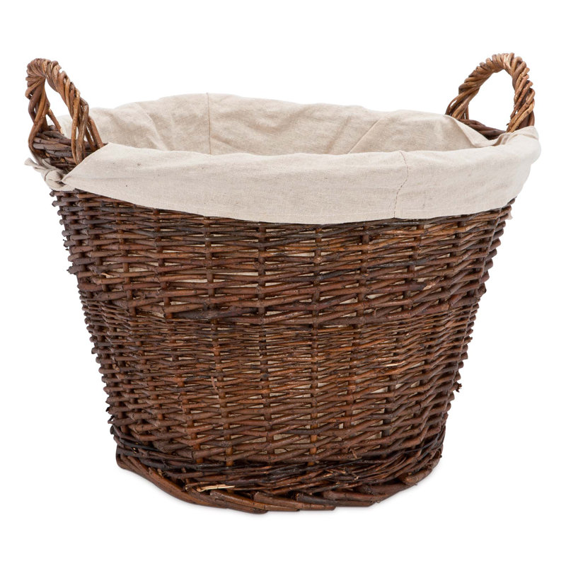 Herland 52cm W x 32cm D Wicker With Fabric Liner Log Store