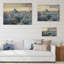 Nombres lourds bleus clairs dans le ciel - impression sans cadre sur bois-77157759