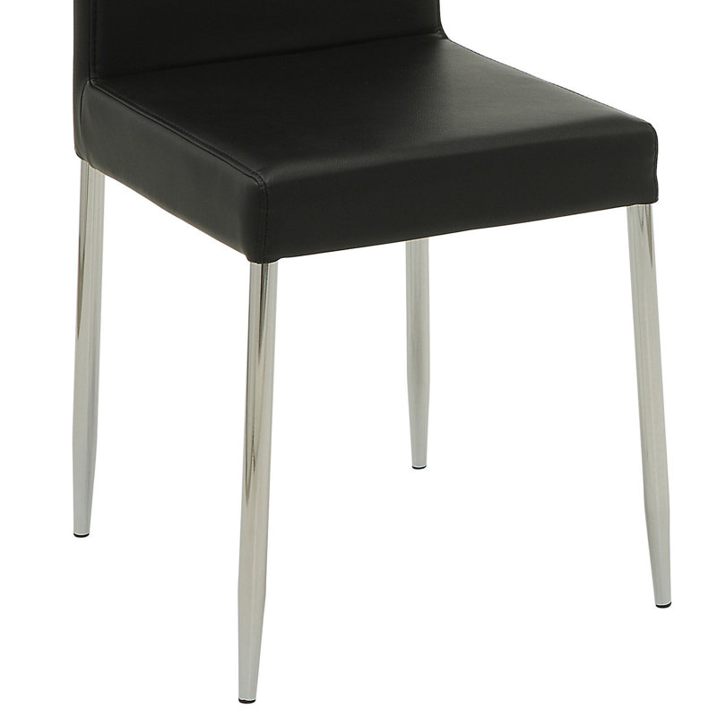 Chaise d'appoint rembourrée Ehrhardt, Noir