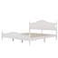 Lit plateforme rétro en bois avec tête de lit haute, base de lit en bois avec pieds robustes, aucun sommier requis-263128375