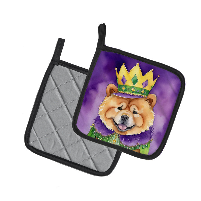 Paire de poignées Chow Chow King of Mardi Gras