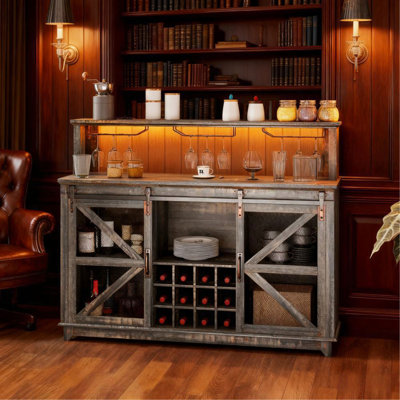 Armoire à vin Farmhouse, armoire à café, pour votre maison