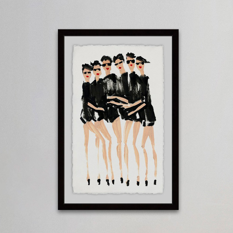 Six Modèles - Single Picture Frame Painting, 61 cm H x 41 cm W