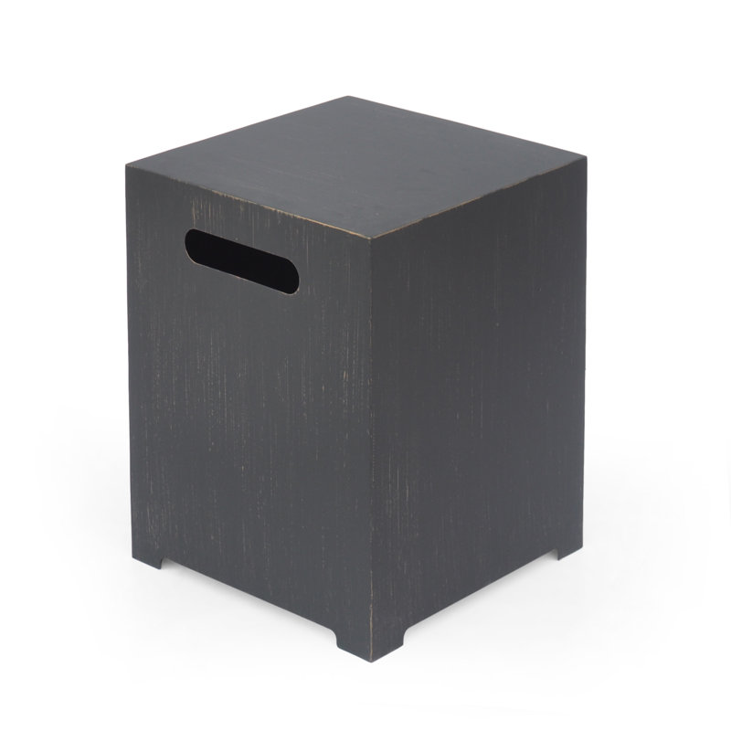 Fiona 15.25'' Square Metal Propane Tank Cover, Brown Brushed