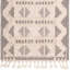 Tapis géométrique en laine tissé à plat à la main Eylin - rose et blanc-454729649