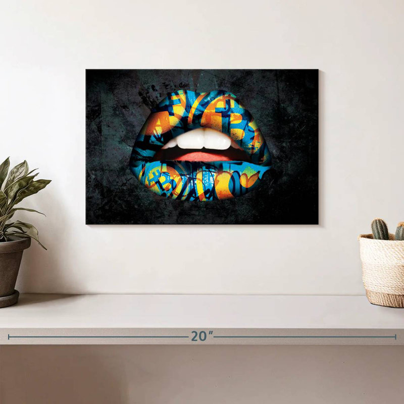 Shuttleworth Bitcoin Lips, 8" H x 12" W