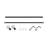 120" Adjustable Single Curtain Rod and Coordinating Finial Set-915956239