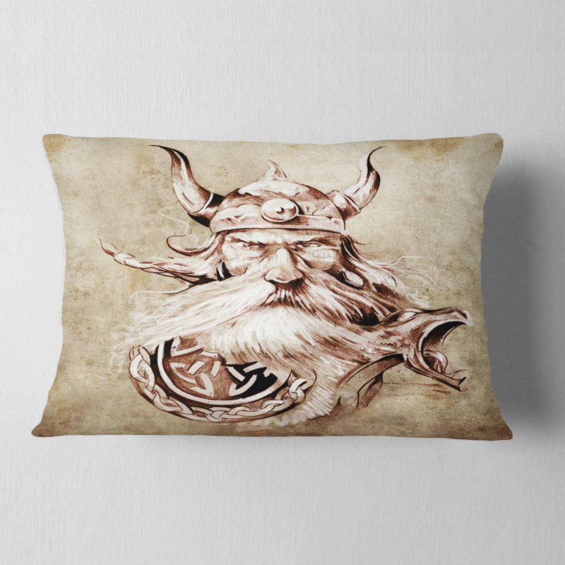  Coussin croquis abstrait, Rectangulaire, 12 po x 20 po