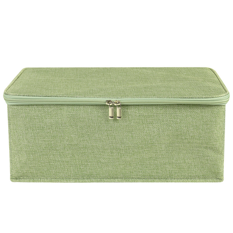 Grande boîte de rangement en tissu, Vert, H 6 po x l 15 po x P 10 po