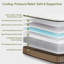 Matelas hybride mi-ferme 14 po avec dessus à motif de feuilles - mousse viscoélastique gélifiée et ressorts ensachés-1847863618