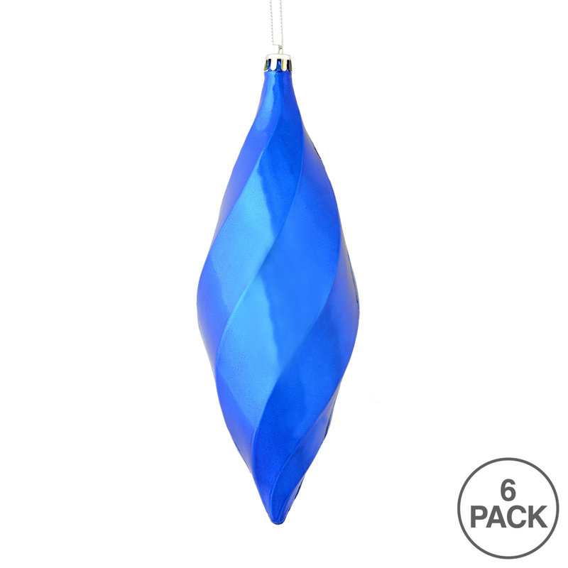 Ornement en forme de tourbillon mat 8 po, Bleu