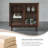 39.37"Japanese-style solid wood brown side cabinet coffee table cabinet