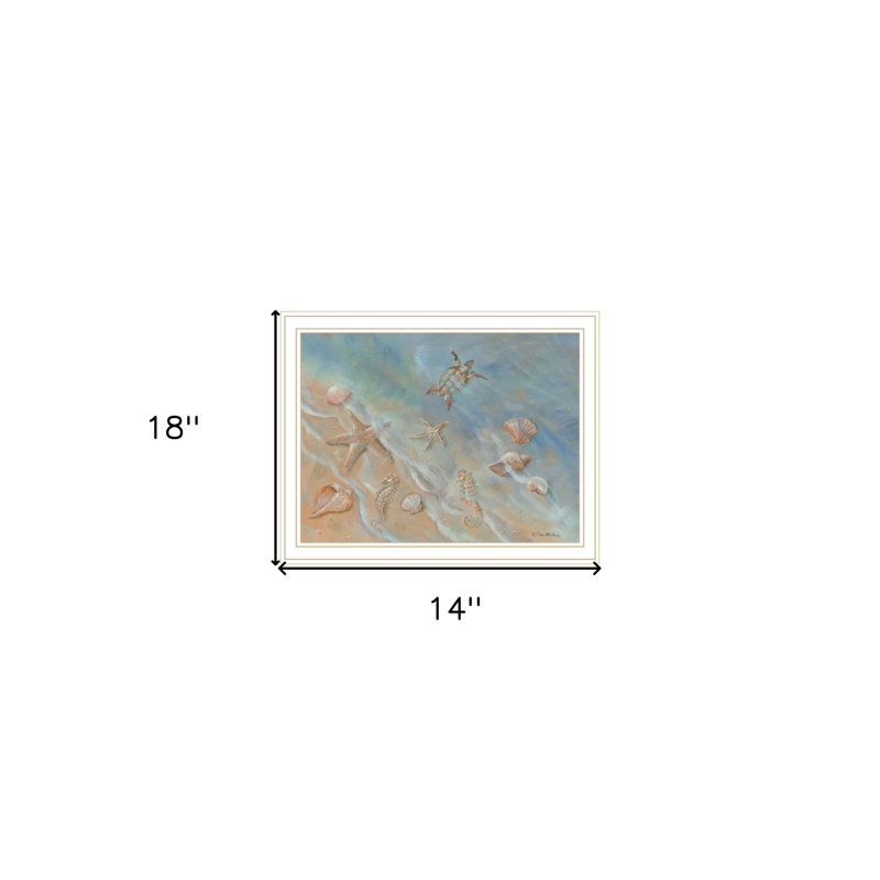 Seashore Star, reproduction d'art encadrée blanche