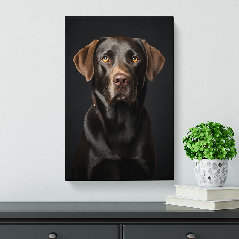 Labrador Retriever Gestural No.2 - Wrapped Canvas, 50cm H x 35cm W x 3cm D