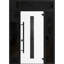 Porte avant en acier pré-suspendue à l'avant / teck Ronex 1055/2 portes latérales et latérales extérieures en haut Sidelite / entrée en métal peint moderne l 16 + 36 + 16 po x H 80 + 16 po à gauche